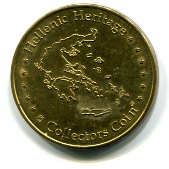 Santorini Greece Hellenic Heritage Collectors Coin(b860-40) - Picture 2 of 2